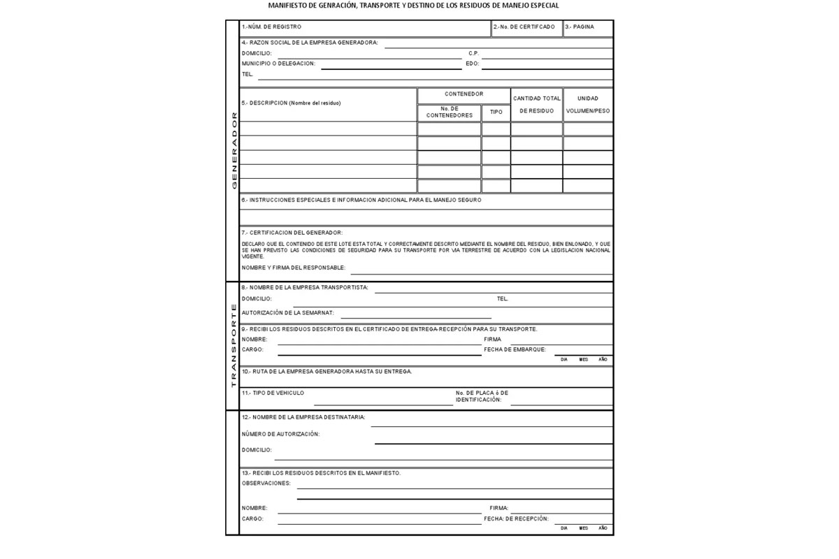 Manifiesto de trazabilidad validado